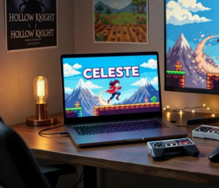 Kolaż klimatycznych gier indie na PC o zróżnicowanej stylistyce